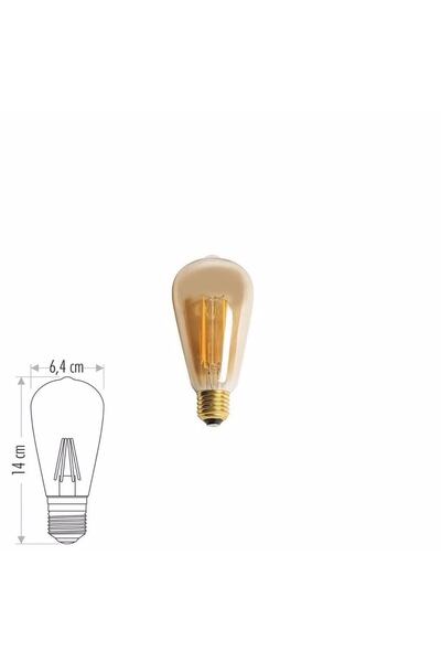 Cata Dimmerli Uzun Flament 6 Watt Rustik Led Ampul Ct-4313