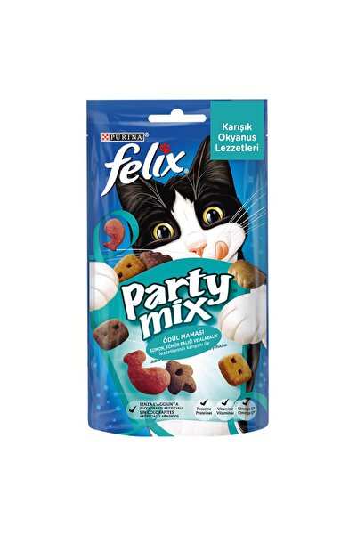 FELIX Türkay Petshop - Felix Party Mix - Kedi Ödül Maması Somon & Kömür Balığ...