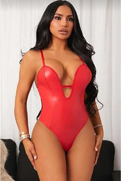 Fantazi Deri Babydoll Kırmızı Renk 2020