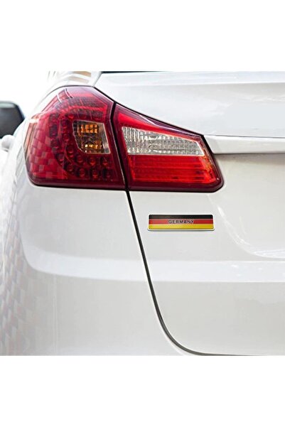 Knmaster Almanya Bayrağı Tasarımlı Alüminyum Sticker