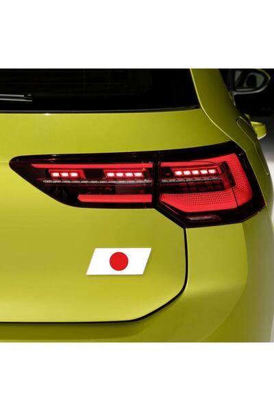 Knmaster Japonya Bayrağı Tasarımlı Damlalı Alüminyum Sticker Etiket