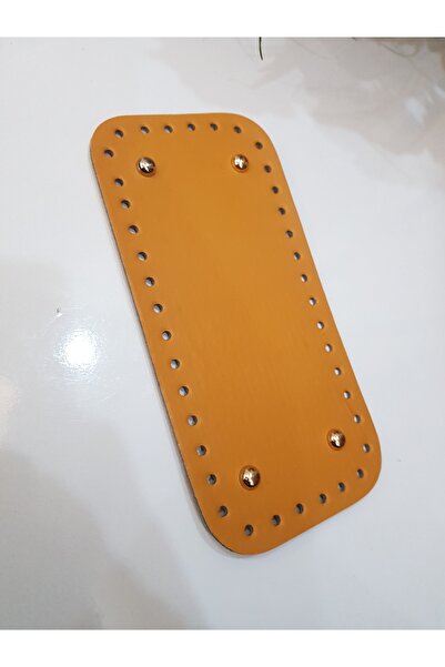 NAZENİN HOBİ AKSESUAR قاعدة حقيبة جلد محبوكة (25*12 سم)