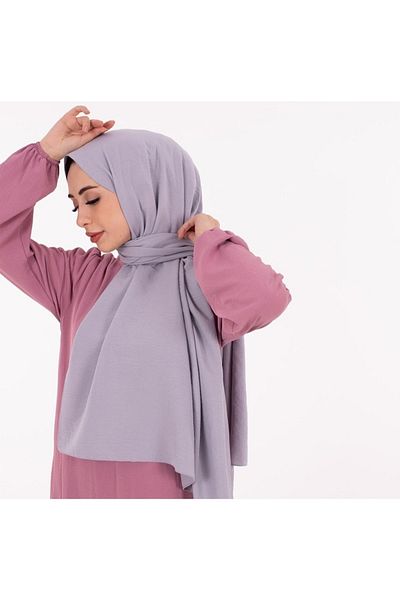 Narine Γυναικείο Hijab Βαμβακερό Μοντέλο Cazz Shawl-γκρι