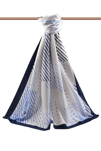 Vissona Γυναικεία Luxury Medina Silk Shawl Cream - Saks