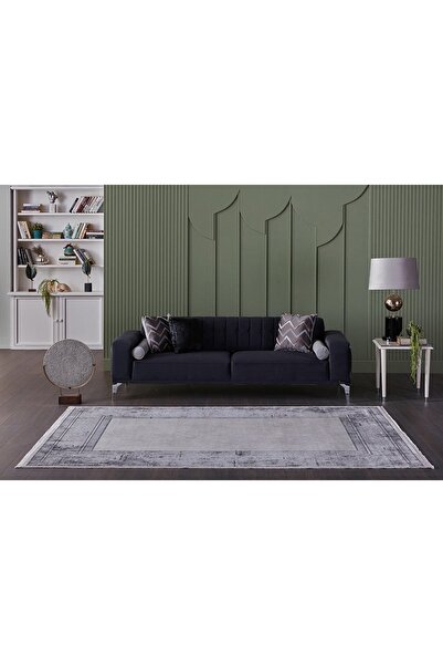 GÜMÜŞSUYU Black&brown 13917 Gri Halı