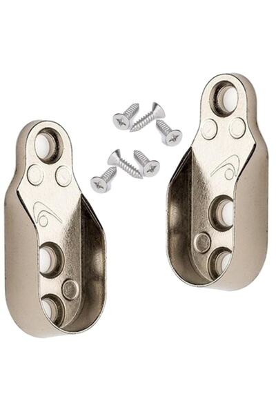 ŞURA HIRDAVAT Gardrop Dolap Içi Oval Askı Aparatı Flanş (2 Adet)+ 6 Adet Vida