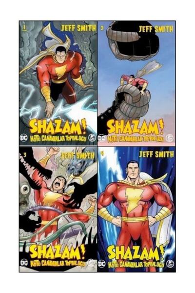 Çizgi Düşler Shazam 4 Cilt Set - Kötü Canavarlar Topluluğu (1-2-3-4)