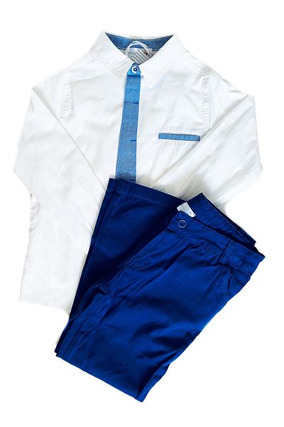 andywawa Boy's Tie Shirt and Trouser Set