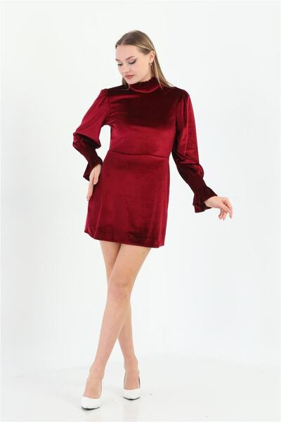 MDZ COLLECTION Fransız Kadife Elbise