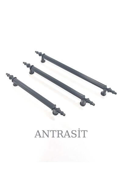 ARON Asos Kulp (ANTRASİT) 192mm Mobilya Vestiyer Çekmece Tv Ünite Mutfak Dolap Kapak Kulpu 19,2cm