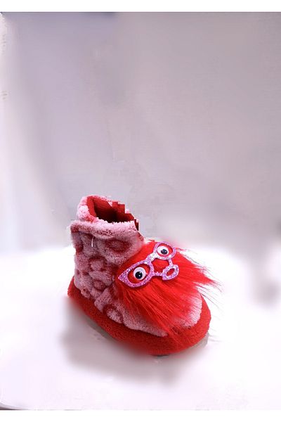 AYKABARAN Non-Slip Sole Baby Slippers, First Step Shoes, Anti-Sweat Wool Inside, Playing Eyes Slippers