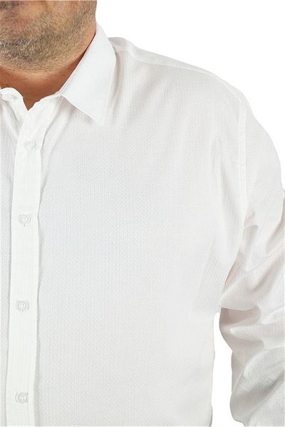 Starbattal Plus Size Men's Shirt Punteado 23355 White