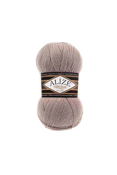 Alize Superlana Classic 541 Mink Vest Cardigan Sweater Yarn 25% Wool 100 Gr 280 Meters