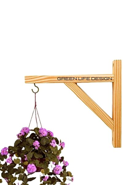 Green Life Design Ahşap Çok Amaçlı Duvar Askısı Çiçek &kuş Kafesi Askısı Prat...