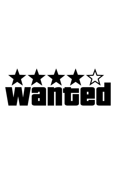 Quart Aksesuar 25 X 9 Cm Wanted Auto Sticker Car Glass Sticker