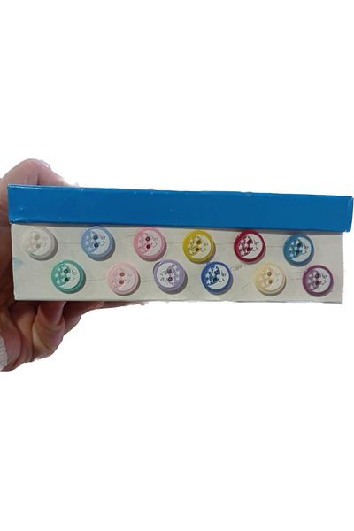 hobim42 Aydede Patterned Baby Button Set2 12 Colors 10 Pieces of Each Color Total 120 0 Pieces