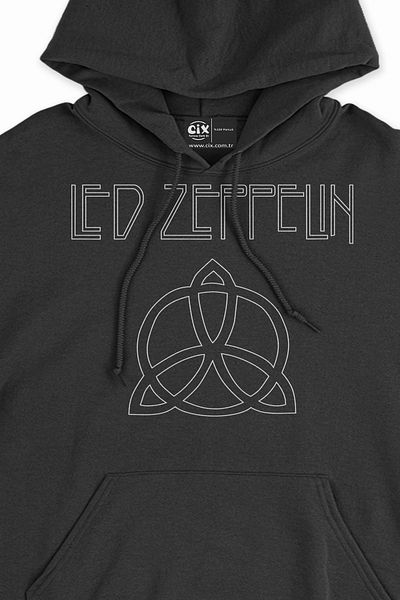 Cix Μαύρο φούτερ με κουκούλα Led Zeppelin Paul Joness