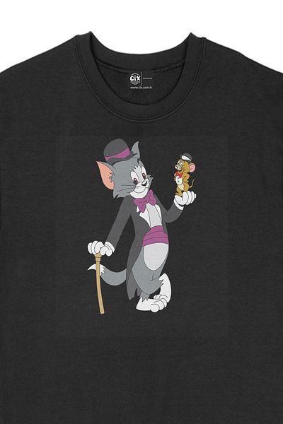 Cix Hanorac negru Tom Jerry Caught