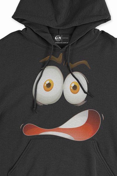 Cix Hanorac negru Confused Face
