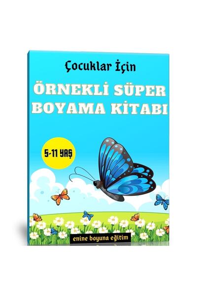 Enine Boyuna Eğitim كتاب تلوين فائق مع عينة للأطفال