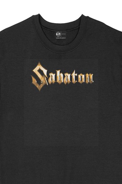 Cix Hanorac negru cu imprimeu Sabaton