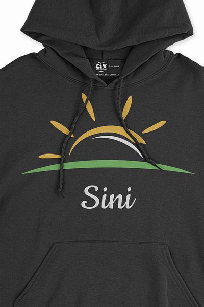 Cix Hanorac negru cu logo Sini India Sun