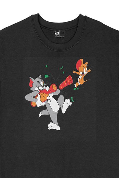 Cix Hanorac negru Tom și Jerry