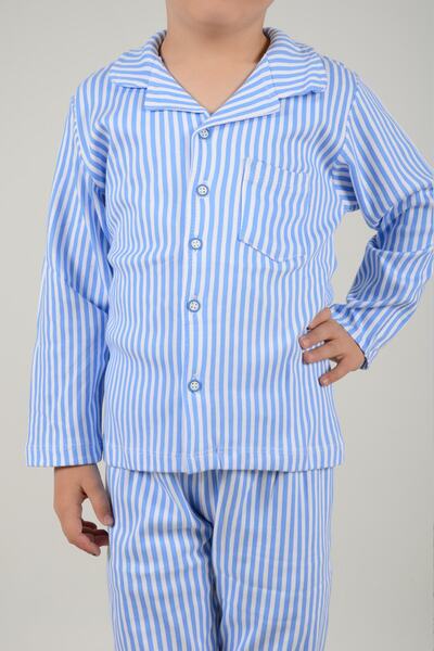 MİNYA KİDS Erkek Çocuk Çizgili Pijama Takımı