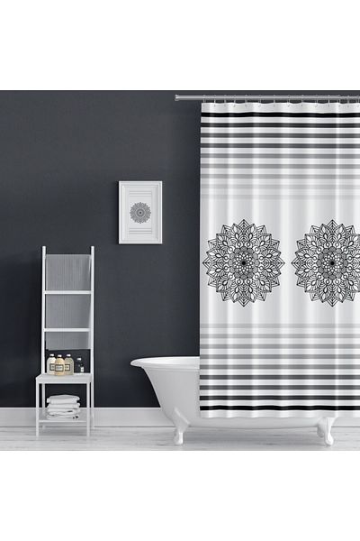 Evdy Κουρτίνα μπάνιου Διπλά Φτερά 2x100x200cm