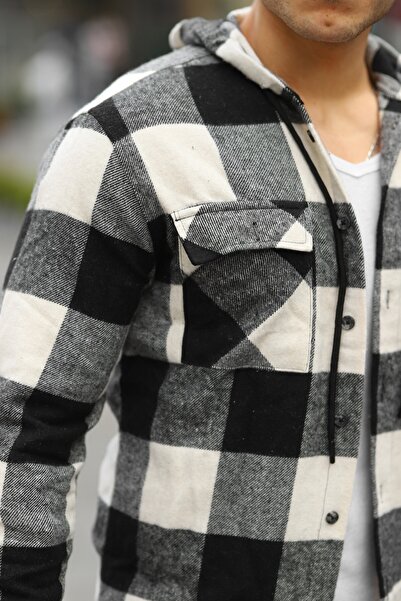 YNGMENCLASS Ζακέτα πουκάμισο ξυλοκόπο με κουκούλα