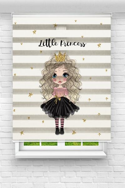 Genel Markalar Çocuk Odası - Sevimli Balarin Baskılı Zebra Perde