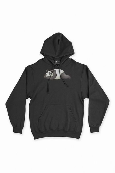 Cix Hanorac negru cu imprimeu Sleeping Panda