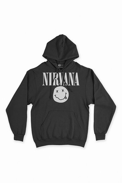 Cix Hanorac negru cu design galben Nirvana