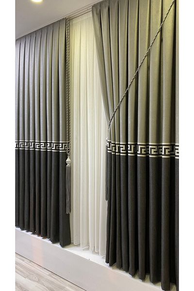 Fon Dünyası Panel Background Curtain Anthracite Gray (single Wing)