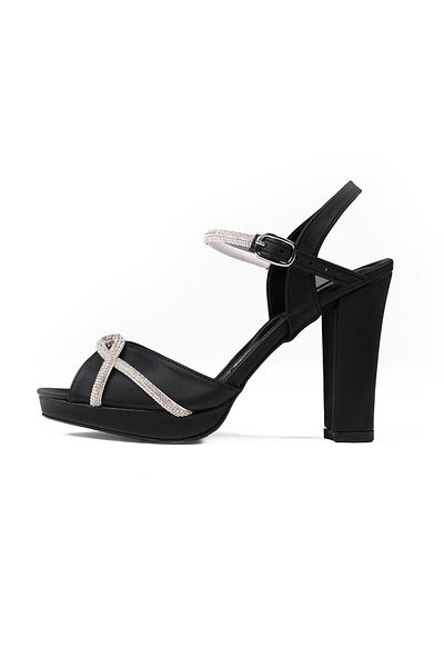 Mio Gusto Culoare Neagră Stone Banded, Platformă Rochie De Seară Femei Pantofi Cu Toc