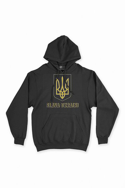 Cix Hanorac negru Slava Ukrain Peace