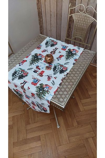 gonk New Year's Patterned Duck Cloth (Liquid Repellent, Stain Resistant) Runner