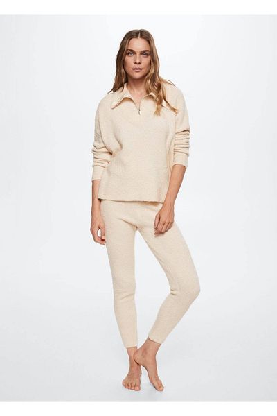 MANGO Woman Polo Collar Sweater