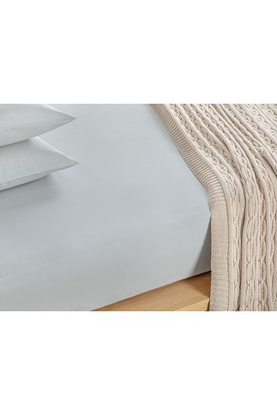 English Home Novella Premium - Διπλό ελαστικό μαλακό βαμβακερό σεντόνι 160x200 cm Γκρι
