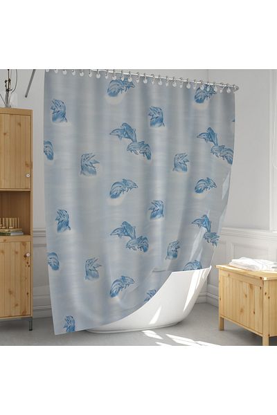 Evdy Perdeau de dus baie cu aripi duble 2x100x200cm