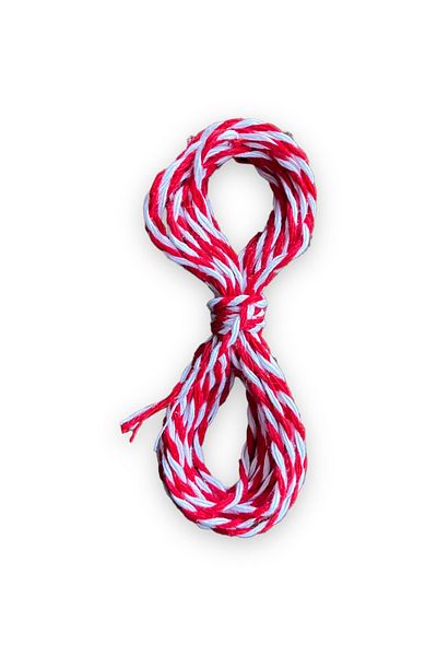 alfa tasarım atölyesi Gift Packing Rope, Ornamental Rope - 3 Meters - Red White Color