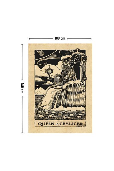 Vagonik Κάρτα Ταρώ Queen Of Chalices Μοκέτα τοίχου 140x100 cm-70x100 cm