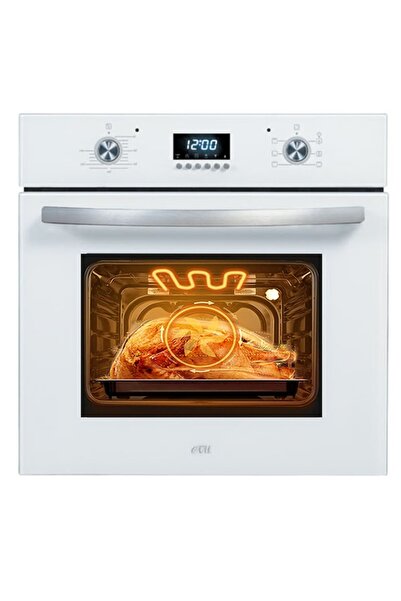 Çetintaş Evii W5237 Beyaz Cam Ankastre Fırın