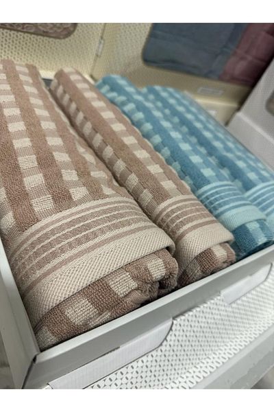 Özdilek Plus Petrol - Beige Best Set Σετ Μπάνιου