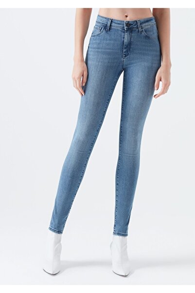Ramrod Gold Kadın Solmayan Açık Mavi Skinny Yüksek Bel Jeans Pantolon Toparlayıcı