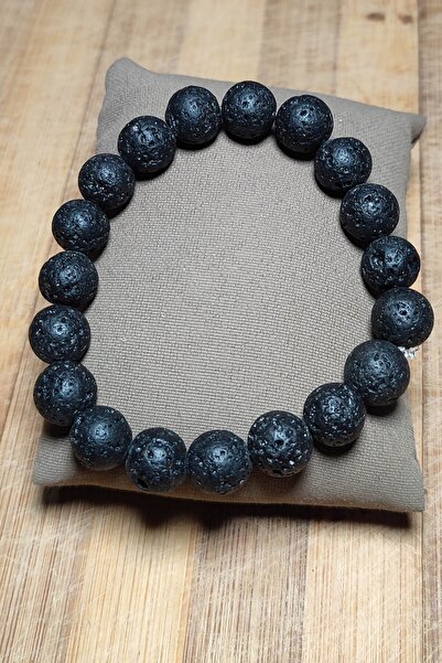 TAŞÇIZADE سوار طبيعي من حجر اللافا موديل أسود 10 ملم