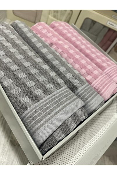 Özdilek Плюс Pembe - Gri Найкращий набір для хамаму