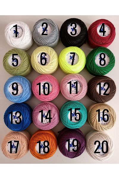 ULUKARDEŞLER İPEKYOLU Cotton Like Number 3 Punch Thread Set 3 (20 Colors X 20 Gr) Read the Description!