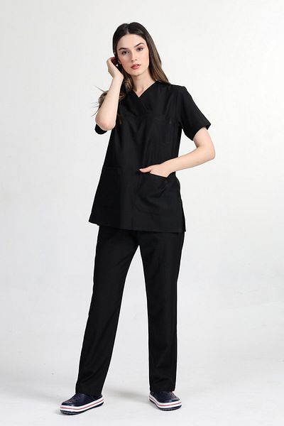 AZİM Costum Terikoton negru Zarfyaka Doctor Nurse Jersey (NECTION TEAM)