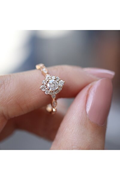 inza pırlanta Vintage 0.60 Ct Lina Tasarım Pırlanta Yüzük
